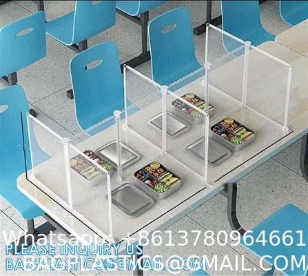 Portable Acrylic Sneeze Guard Shield Divider Perspex Screens Barrier Plastic Shield Counter, Social Distancing