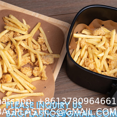 Air Fryer Disposable Paper Liner Reusable Air Fryer Liners, Round Air Fryer Parchment Paper, Non-Stick Food Grade