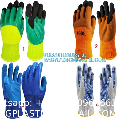 Nylon Knitted Polyurethane Palm Heavy Duty Work Fit Glove Knit Guantes De Trabajo Palm Pu Coated Safety Work Glo