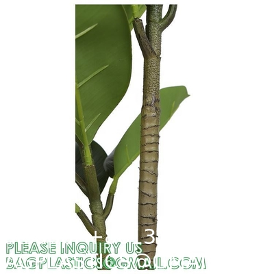 1.3m Potted Oak Tree Bonsai Faux House Plants For Home Decor Artificial Rubber Ficus Greenery Home Sets