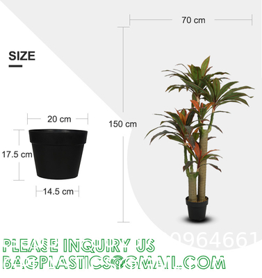 Dracaena Silk Plant Artificial 5ft Faux House Plants Evergreen Dracaena Marginata Fake Yucca Palm Trees in Pot