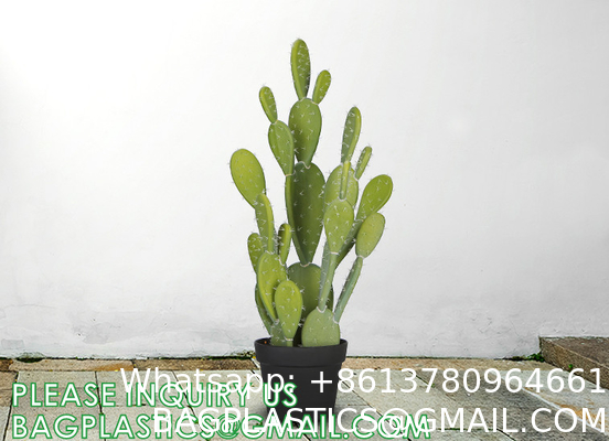 Pear Cactus Artificial Cactus Fake Big Cacti Pick Tall Faux Bunny Ear Plants for Home Garden Office Store Decor