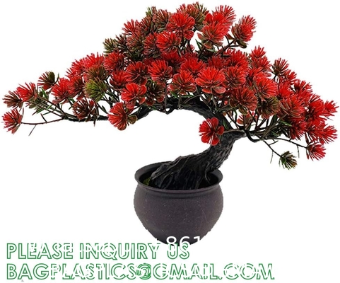 Artificial Bonsai Tree Juniper Faux Plants Indoor Fake Plants Decor with Ceramic Pots for Home Table Office Desk