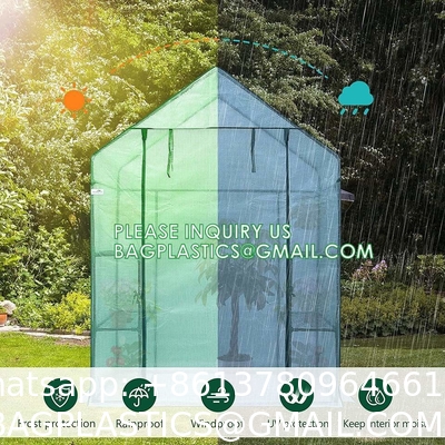 Heavy-Duty Poly Balcony Large Walk In Tunnel Plastic Greenhouse Tent For Winter Indoor Garden Winter PVC Mini