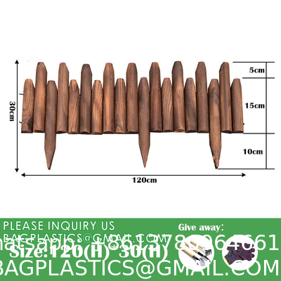 Landscaping Outdoor Plastic Mock Wooden Fence Garden Backyard Border Edging Decorative Garden Fences Fencing