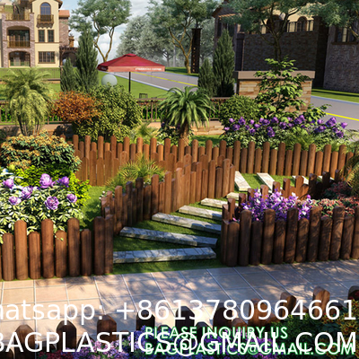Landscaping Outdoor Plastic Mock Wooden Fence Garden Backyard Border Edging Decorative Garden Fences Fencing