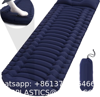 Inflatable Sleeping Pad for Camping, Extra Thickness 3.9 Inch Camping Pad with Pillow, Quick Inflation by Stamping