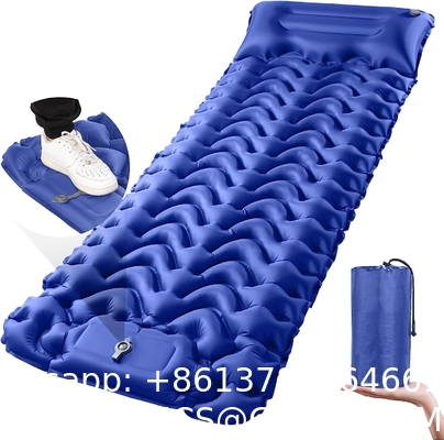 Inflatable Sleeping Pad for Camping, Extra Thickness 3.9 Inch Camping Pad with Pillow, Quick Inflation by Stamping