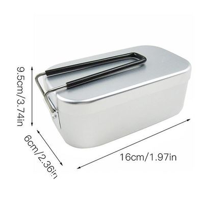 Mess Tin Camping Bento Box ornaments Camping Cookware Kit Lunch Container Steaming Rack Set with Storage Bag Picnic