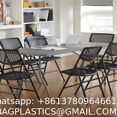 Folding 8 Seater Plastic Table For Dining Customize Square Lightweight Long White Portable Outdoor Theme Party