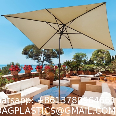 Outdoor Market Umbrella with Sand Anchor and Carrying Bag, Portable Patio and Beach Umbrella with Anchor