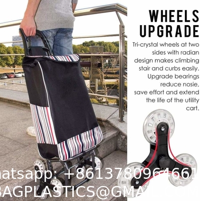 High Quality Wholesale 6 Wheel Foldable Aluminium Alloy Collapsible Carts Shopping Trolley With Seat