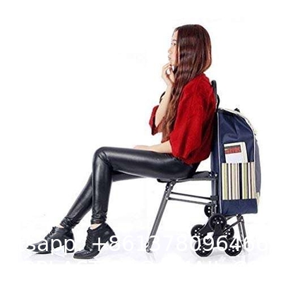 High Quality Wholesale 6 Wheel Foldable Aluminium Alloy Collapsible Carts Shopping Trolley With Seat
