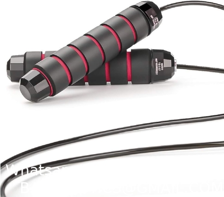 Skipping Rope with Ball Bearings Rapid Speed Jump Rope Cable and 6”Memory Foam Handles Ideal for Aerobic Exercise