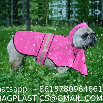 Reflective Dog Raincoat - Adjustable Waterproof Raincoat for Dogs, Lightweight Dog Hooded Slicker Rain Coat Poncho