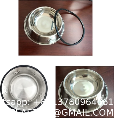 Stainless Steel Dog Bowls, Dog Feeding Bowls, Dog Plate Bowls with Rubber Base,Small Pet Feeder Water Bowls