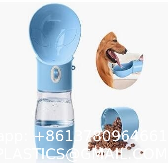 Dog Water Bottle for Walking, Pet Water Dispenser Feeder Container Portable with Drinking Cup Bowl Outdoor Hikin