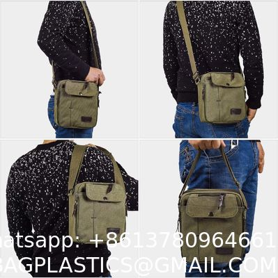 Outdoor ornaments Canvas Storage Bag, Men'S Canvas Small Messenger Bag Casual Shoulder Bag Chest Bag Travel Carry Bag