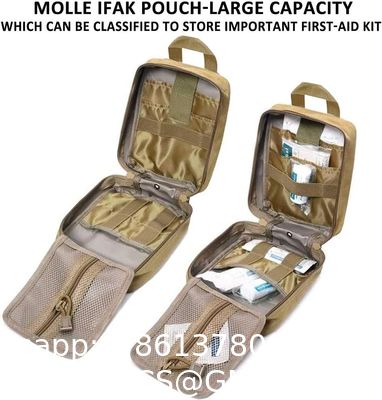 1000D Molle Ifak Pouch Rip Away, Tactical Tear Away Medical Pouch Empty, ornaments First Aid Pouch Bag Only for Camping