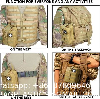 1000D Molle Ifak Pouch Rip Away, Tactical Tear Away Medical Pouch Empty, ornaments First Aid Pouch Bag Only for Camping