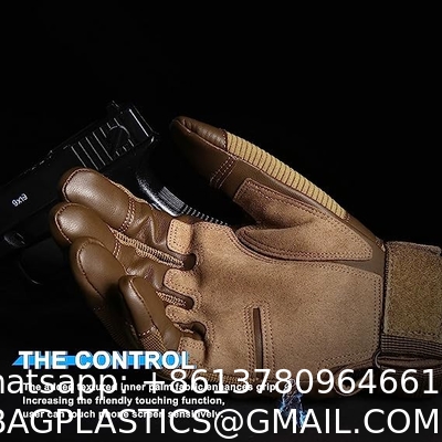 Protective Gear Full Finger Gloves, Motorcycle Tactical Gloves Upgraded Touch Screen Damping Palm Pads Rubber Guard