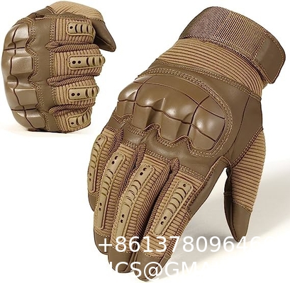 Protective Gear Full Finger Gloves, Motorcycle Tactical Gloves Upgraded Touch Screen Damping Palm Pads Rubber Guard