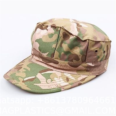 Octagonal ornaments Camouflage Cap Sun Hat ornaments Army Hat Woodland Camo Outdoor Tactical Octagonal Cap Fishing Hik
