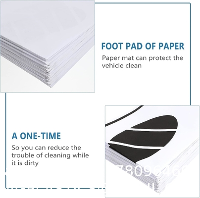 Disposable Car Paper Floor Mats Automotive Floor Mats Brown Kraft Paper Floor Mats for Cars Vehicles Printed
