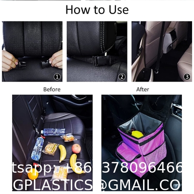 Car Trash Can For Car Cute, Car Trash Bag Bin Hanging Waterproof Automotive Car Garbage Cans Leak Proof Vehicle