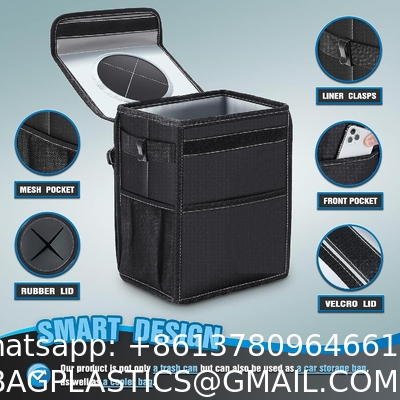 Car Trash Can For Car Cute, Car Trash Bag Bin Hanging Waterproof Automotive Car Garbage Cans Leak Proof Vehicle