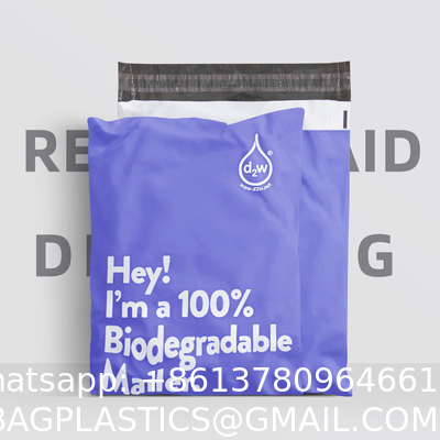Custom Polymailer Courier Bag Clothing Packaging Shipping Mailing Bags Compostable Envelopes 100% Biodegradable D2W