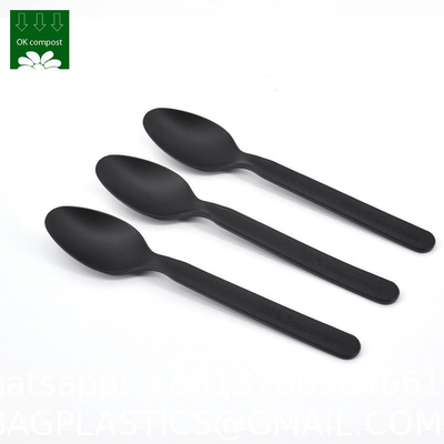 OEM Service 100% PLA Plastic Fully Compostable Quality Disposable Cutlery Biodegradable Spoon Fork Knife Set