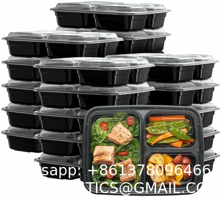 Hotsell Microwavable Custom 5 6 Compartment Bento Food Containers Take Away Disposable Plastic Lunch Bento Box