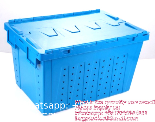 Collapsible Storage Bin With Lid - 48L Foldable Plastic Box For Garage, Car Trunk, And Organization - Stackable Lidded Container