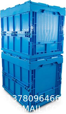 Storage Tote Distribution Container With Hinged Attached Lid Industrial Plastic Stackable Storage KeepBox Tote Container