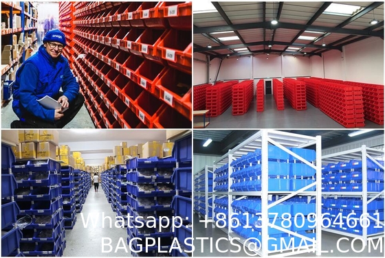 Plastic Shelf Bins, Heavy Duty Storage Bins For Garage, Closet, And Drawer Organization OEM Plastic Warehouse Stackable Storage Pick Bin For Small Accessories