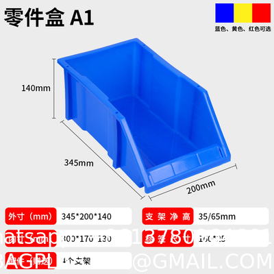 Large Warehouse Garage Tool Storage Picking Stackable Plastic Storage Part Bins Stackable Plastic Storage Bins Multi Function Plastic Shelf Bin Storage Racking Bin with Divider