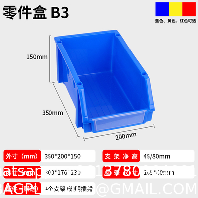 Logistic Shelf Stacking Bin Solid Box Design Warehouse Small Parts Storage Plastic Box For Small Part Organization