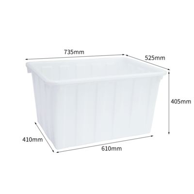 90l 120l 160l 200l 300l 400l Rectangular Nesting Poly Water Storage Tank Lightweight Injection Molded Plastic Express Storage Boxes Low Price Crates for Warehousing