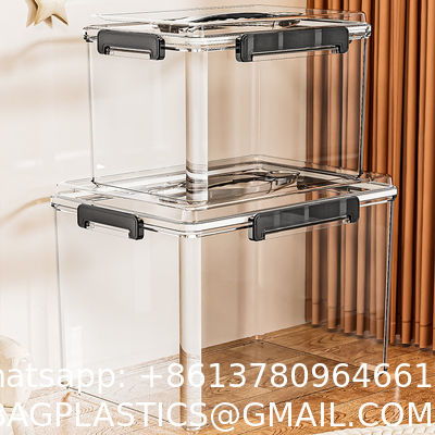 Sustainable Household Simple Large-Capacity Translucent Sticky Note Flip Storage Box Square Card Accessories Stationery Desktop Storage Box With Lid