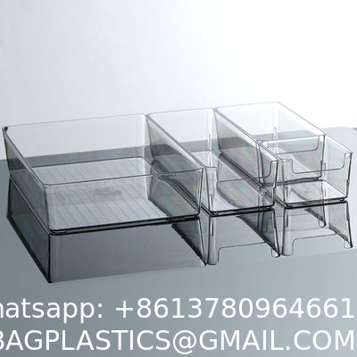 Clear Stackable Storage Bins With Lids, Large Plastic Containers With Handle For Pantry Organizer And Storage,Perfect For Bathroom,Cabinet,Kitchen,Fridge,Closet Organization