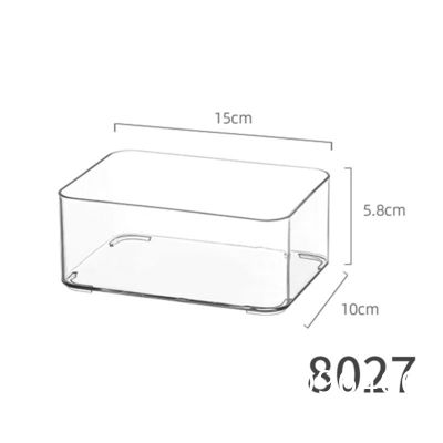 Stackable Refrigerator Organizer Bins Clear Kitchen Organizer Container Bins With Handles Plastic Bags For Pantry, Cabinets, Shelves, Drawer, Freezer - Food Safe