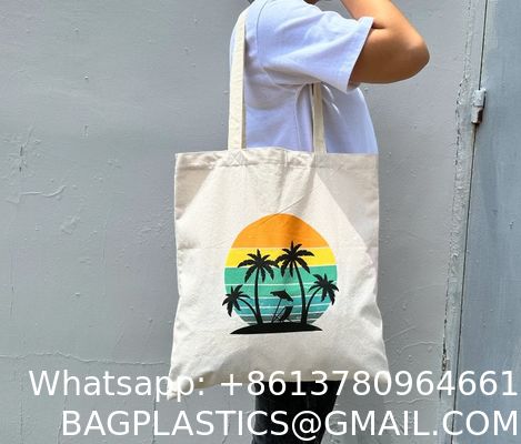 Promotional Personalized Eco-Friendly Cotton Canvas Tote Bags With Rope Handles Custom Printed Sublimation Blanks Fashion Style For Wholesale