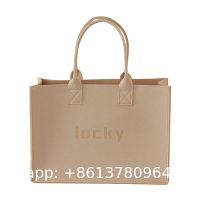 Logo DIY Personalized Grocery Bag Wholesale Shopping Bags Customization Cheap Handbags Casual Felt Women Shopping Handbags For Daily Use