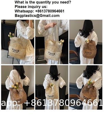 Find Similar Icon Summer Beach Holiday Dress Luxury Lady Casual Underarm Handbag Slouch Crochet Straw Raffia Tote Shopping Travel Bucket Bag