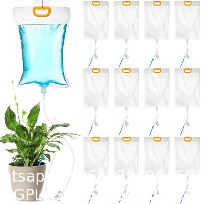 Self Watering System For Plants While Away On Vacation, Plant IV Water Bag, Indoor Plant Watering System Device, 30 Days Automatic Plant Waterer Drip Irrigation Kit For Potted Plants