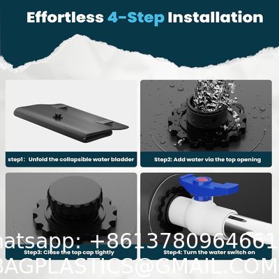 Water Bladder Storage Containers, Foldable Portable Water Tank Large Capacity Soft Water Bag, Drought Resistance, Fire Prevention, Emergency Water