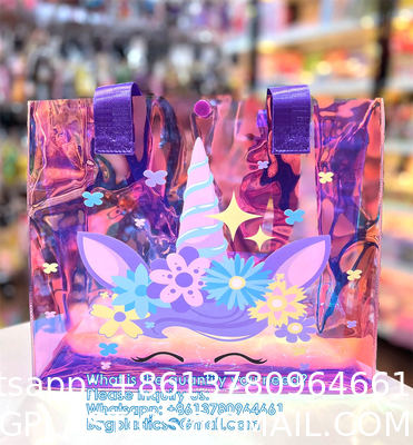 Eco-Friendly Waterproof Convenience Laser Pvc Beach Tote Bag Tote Pvc Bag Customizable Purses Ladies Transparent Jelly Tote Handbags Women PVC Hand Bags