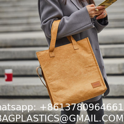 sustainable recycled shopper tote Tyvek Paper Tote Bags Custom Eco-Friendly Simple Vintage Reusable Tyvek Paper Tote Bag Dupont Tyvek Shopping Bag