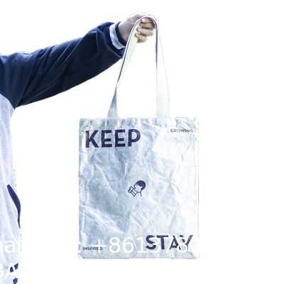 Grocery Bag, Tear Resistant Paper Tote Bag Custom Logo Size Printed Eco Friendly Cloth Tyvek Paper Reusable Organic Tote Bag Grocery Cotton Shopping Bags